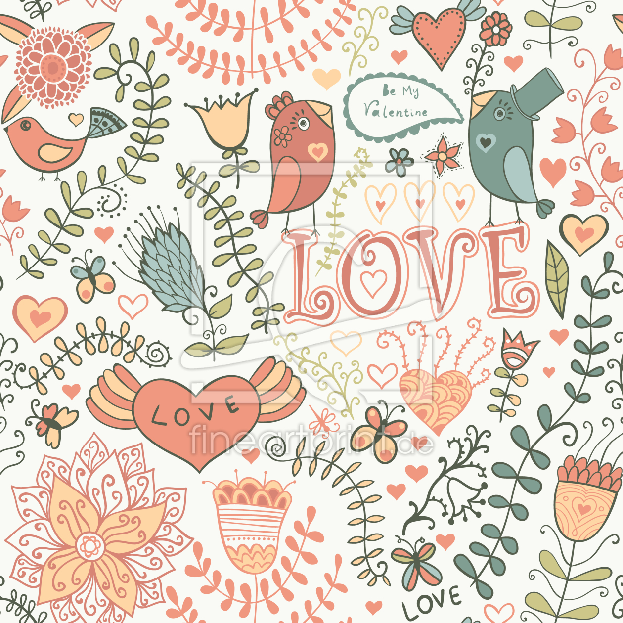 Bild-Nr.: 9004671 Sei Mein Valentinsvögelchen erstellt von patterndesigns-com
