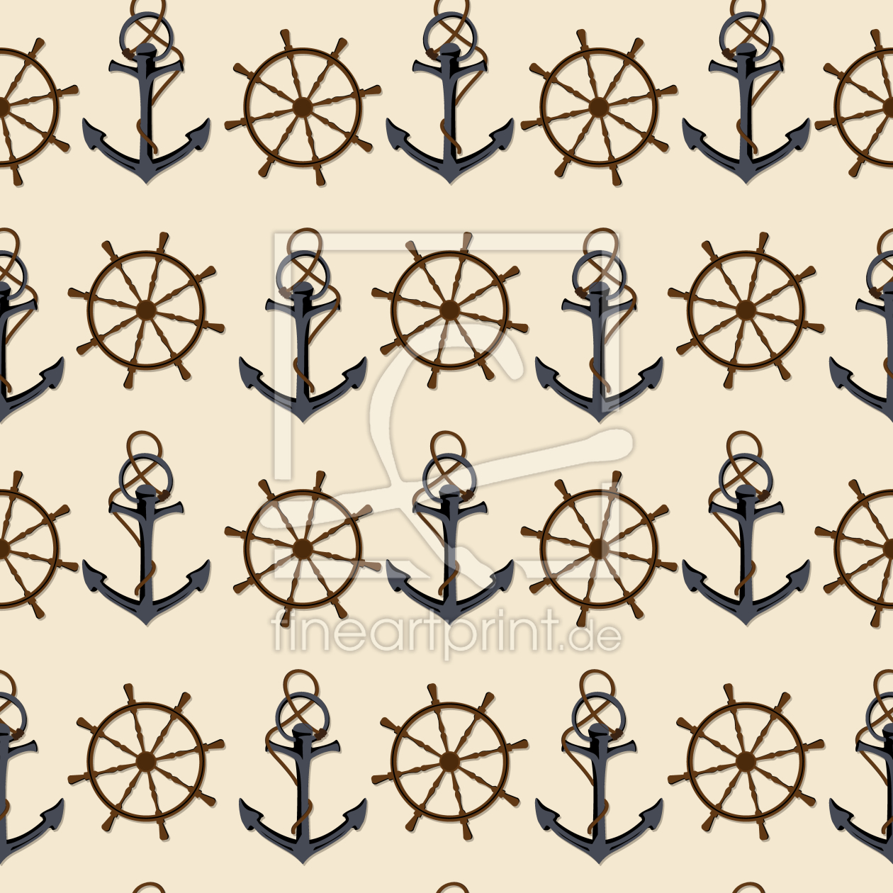 Bild-Nr.: 9005084 Anker Und Steuerrad erstellt von patterndesigns-com