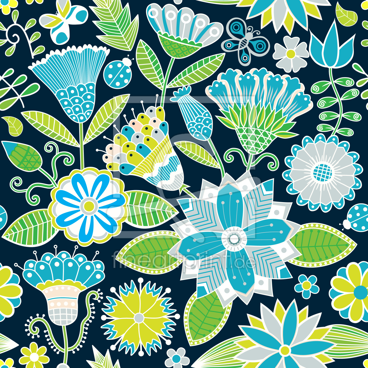 Bild-Nr.: 9005122 Mein Wunderschöner Nachtgarten erstellt von patterndesigns-com