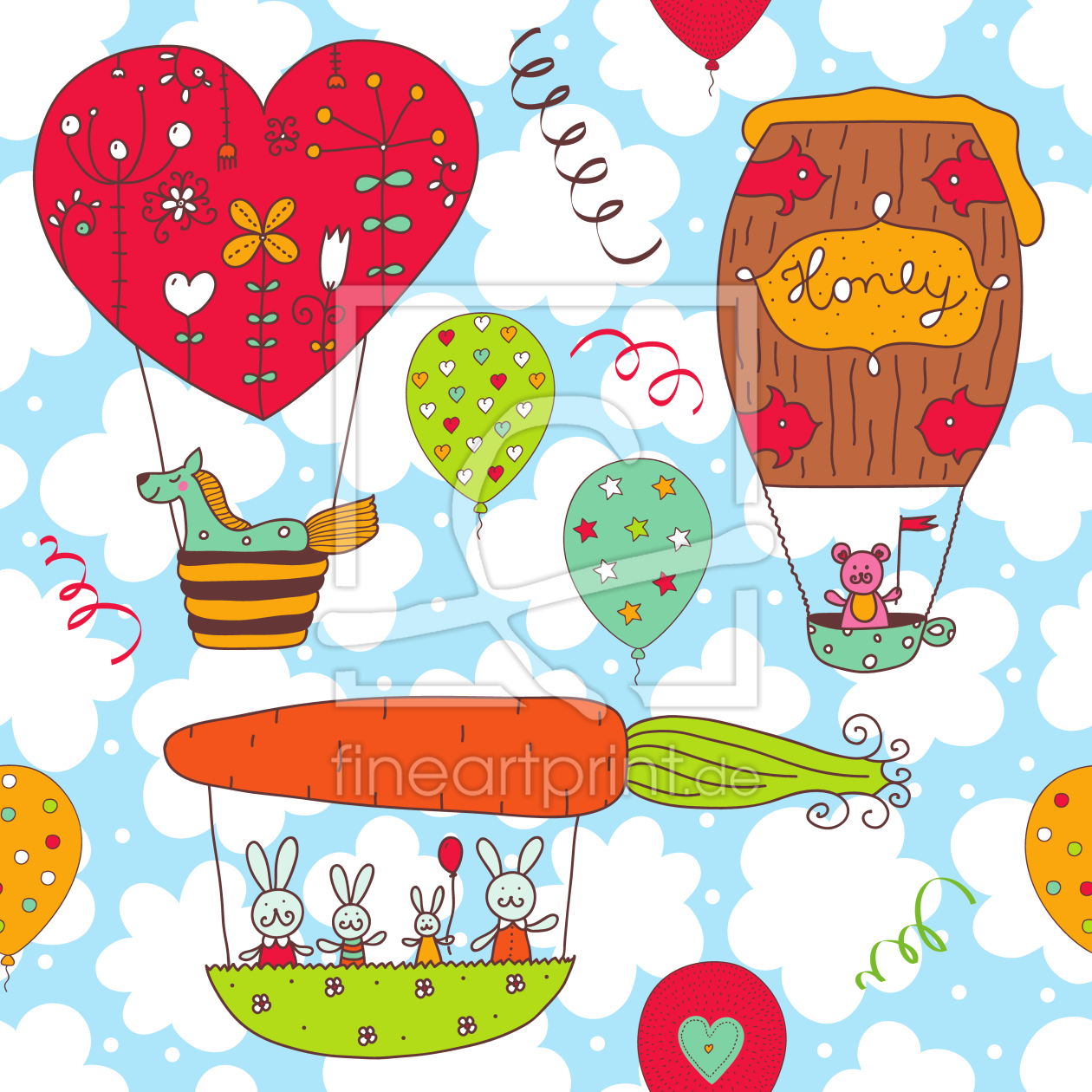 Bild-Nr.: 9005124 Honeypennies Ballonfahrt erstellt von patterndesigns-com