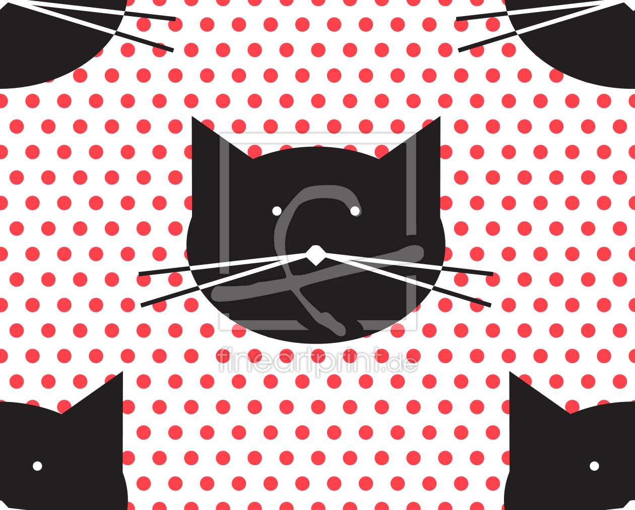 Bild-Nr.: 9005183 Polka Katzen erstellt von patterndesigns-com
