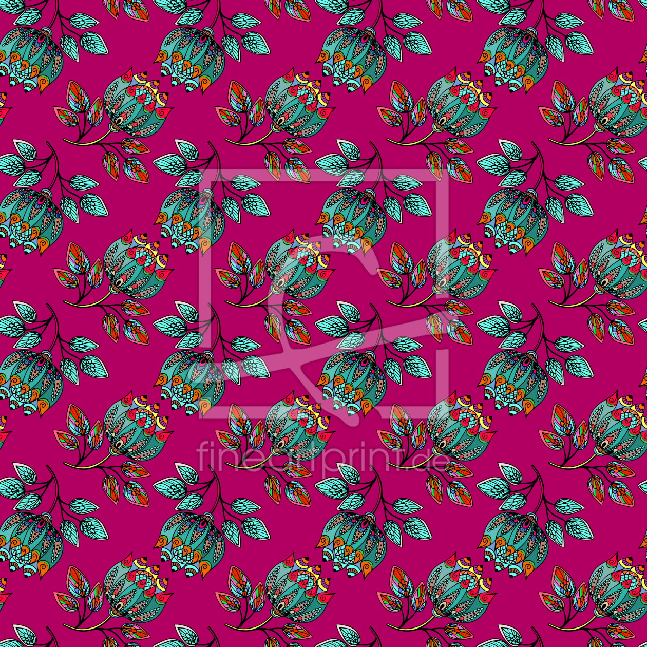 Bild-Nr.: 9005187 Persische Blumenpracht erstellt von patterndesigns-com