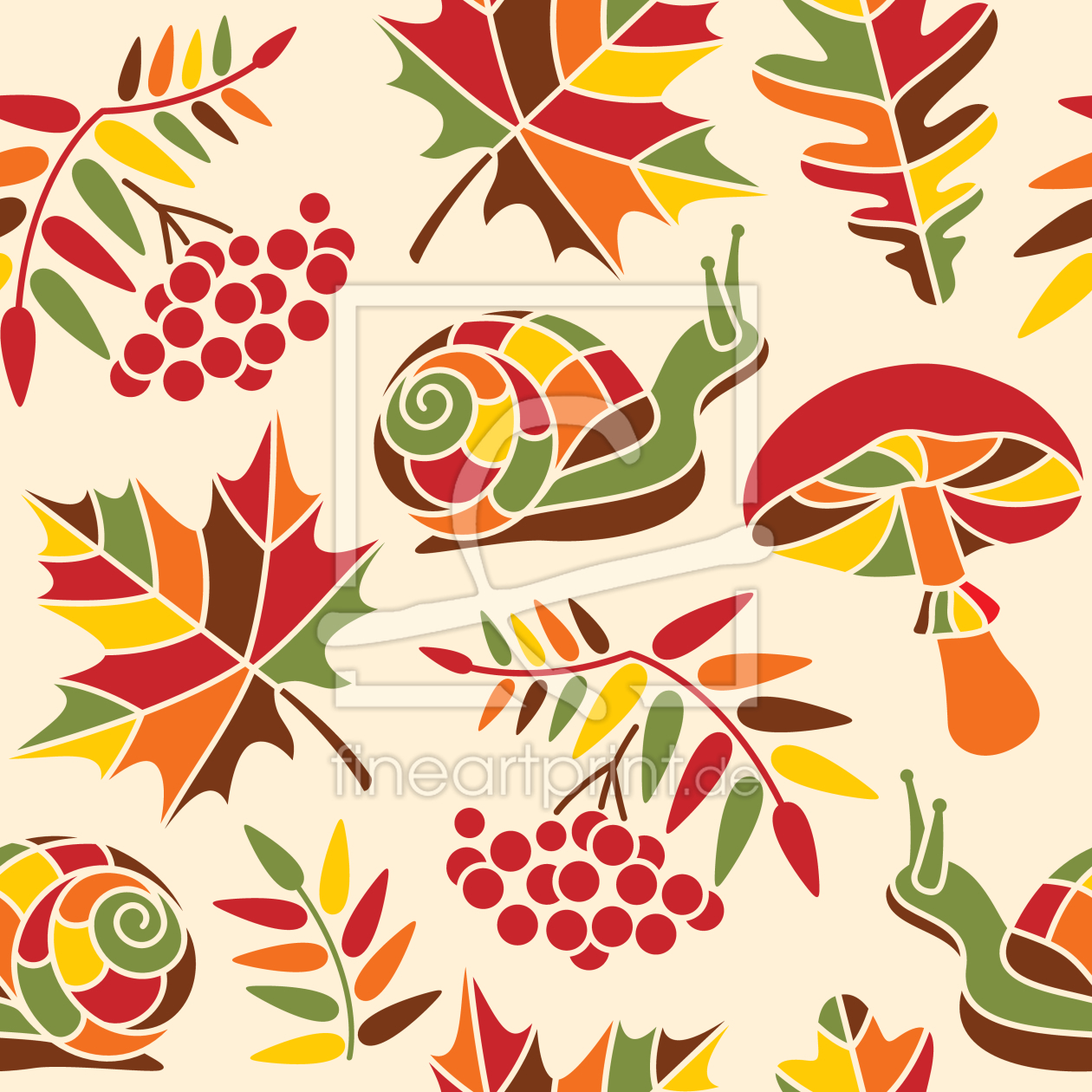 Bild-Nr.: 9005273 Die Schnecke Und Der Herbst erstellt von patterndesigns-com