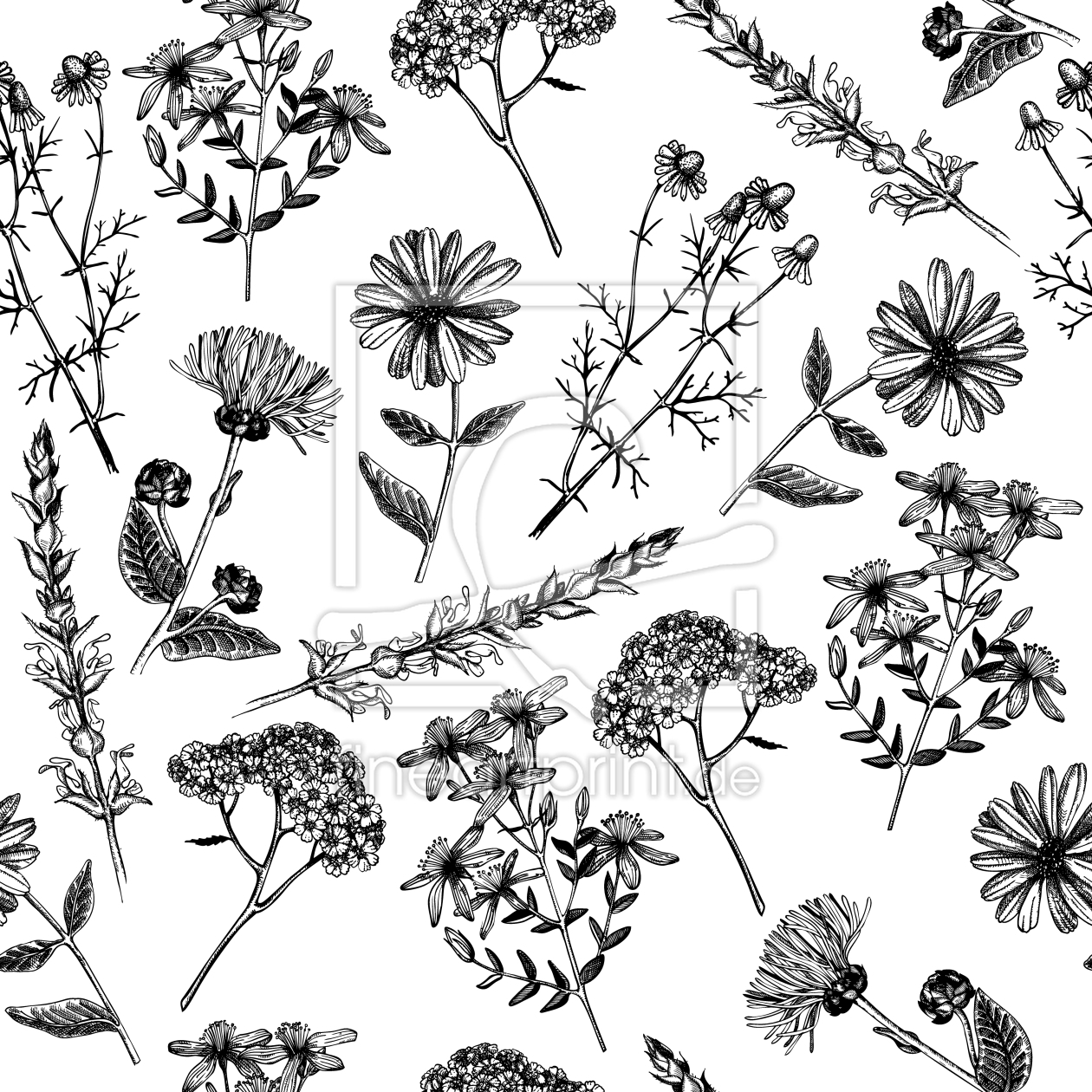 Bild-Nr.: 9005308 Heilende Blumen Nostalgie erstellt von patterndesigns-com