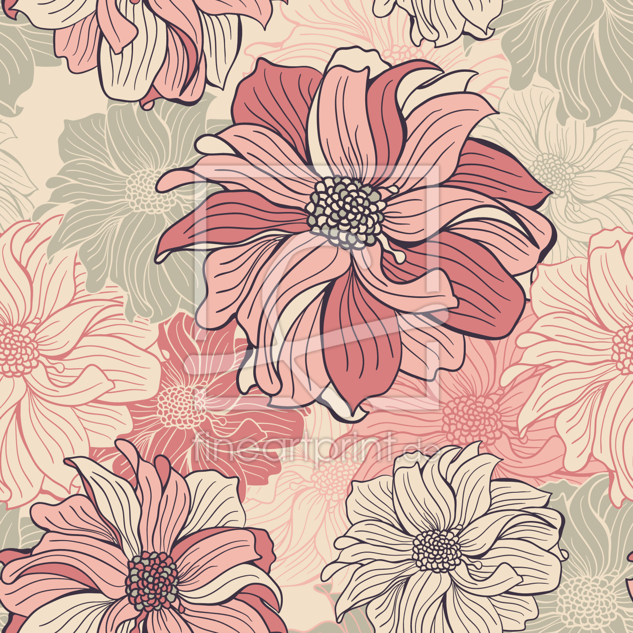 Bild-Nr.: 9005310 Dahlien Nostalgie erstellt von patterndesigns-com