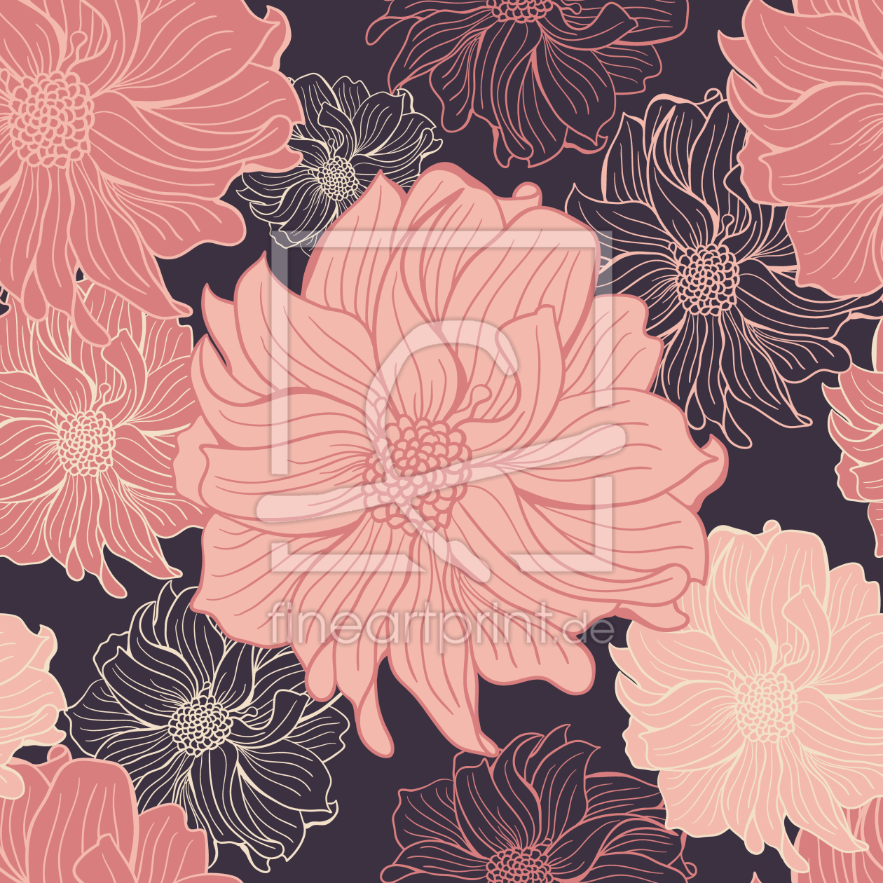 Bild-Nr.: 9005330 Zarte Dahlien Erscheinen erstellt von patterndesigns-com
