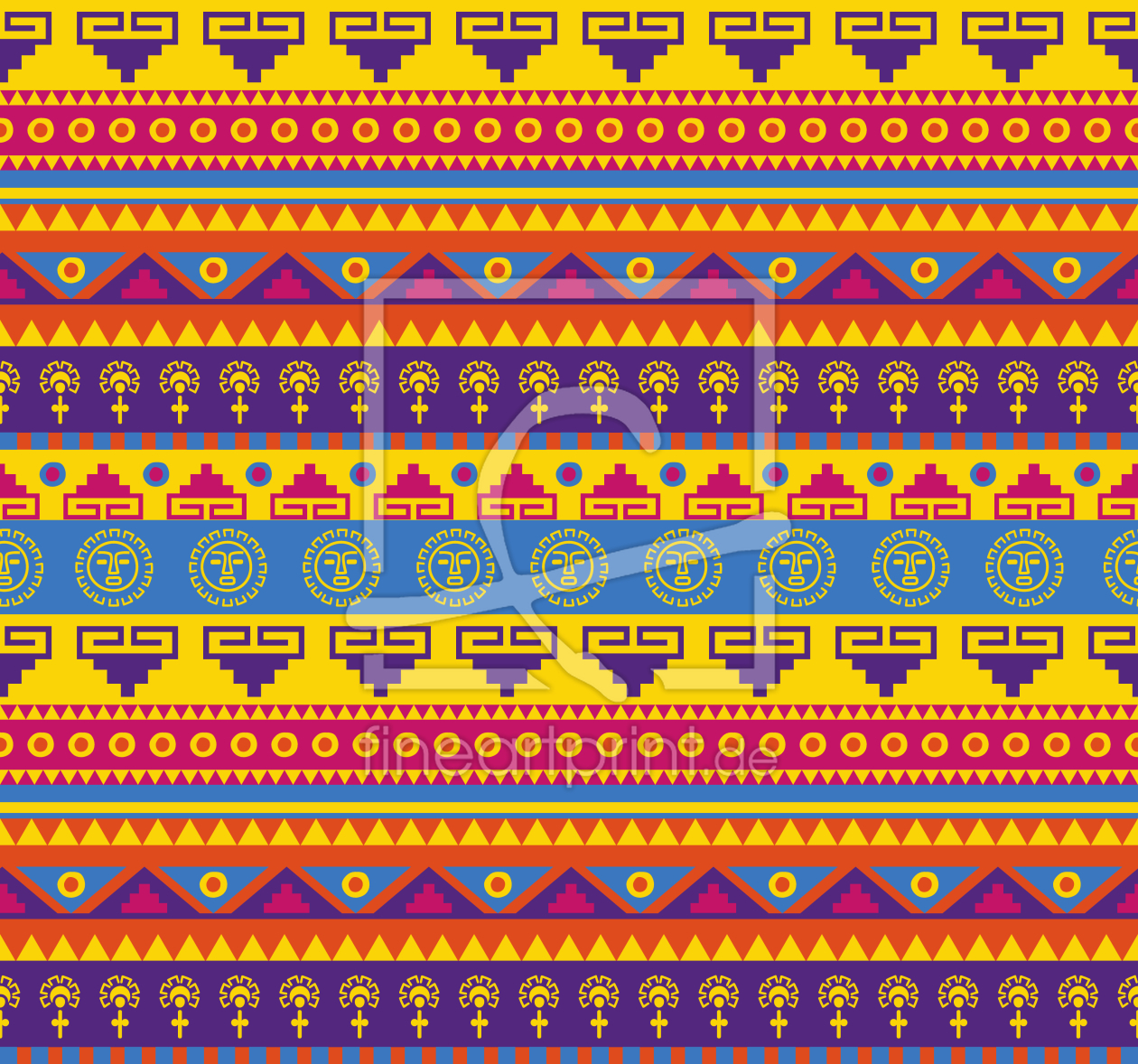 Bild-Nr.: 9005371 Lustiger Inka Print erstellt von patterndesigns-com