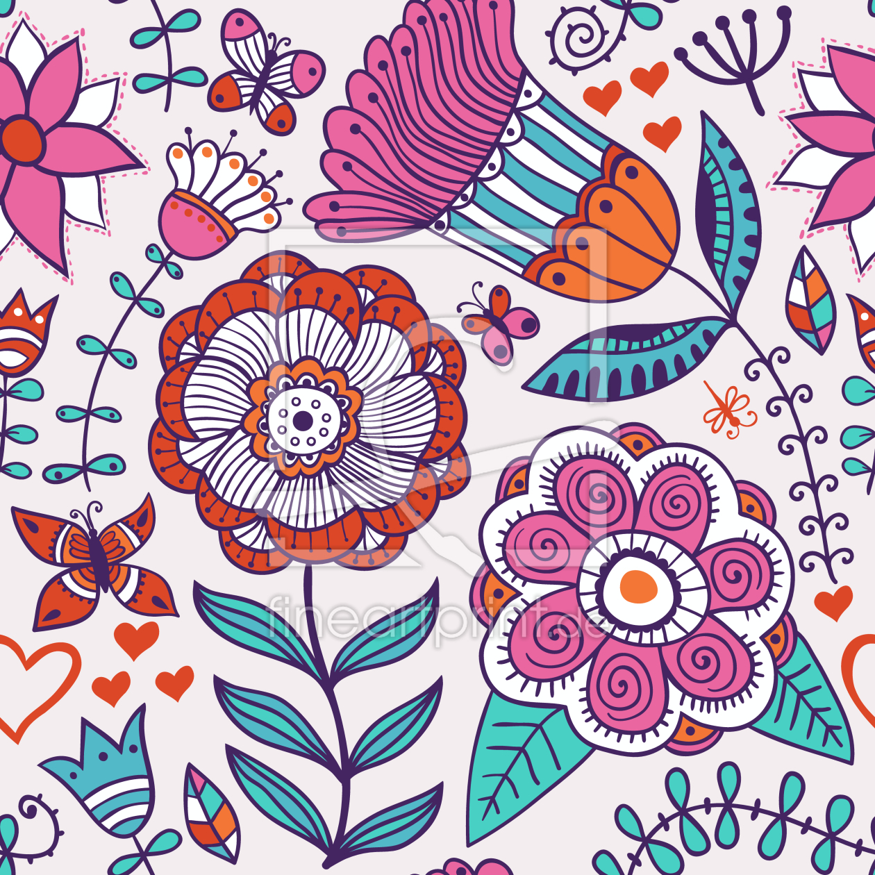 Bild-Nr.: 9005487 Es Grüssen Die Blumen Und Schmetterlinge erstellt von patterndesigns-com