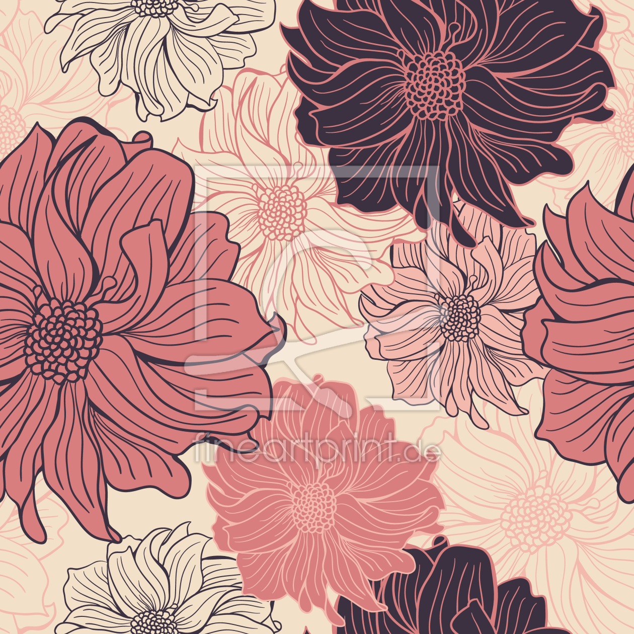Bild-Nr.: 9005561 Zarte Dahlien erstellt von patterndesigns-com