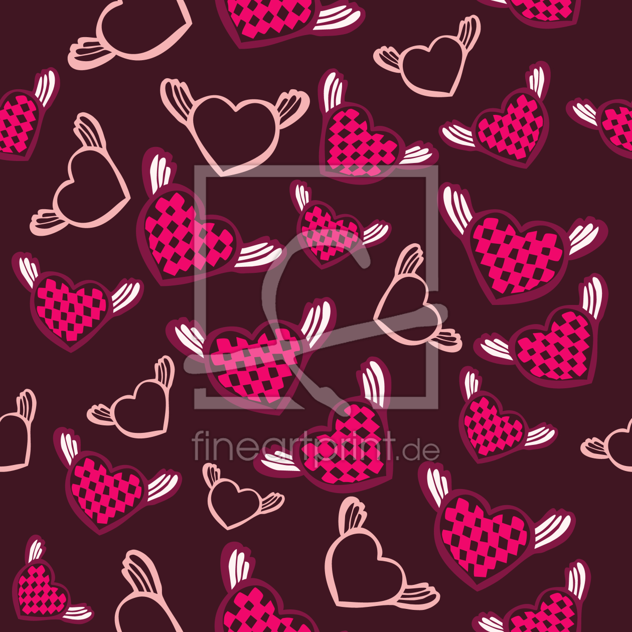 Bild-Nr.: 9005738 Süsse Schachherzen Fantasie erstellt von patterndesigns-com