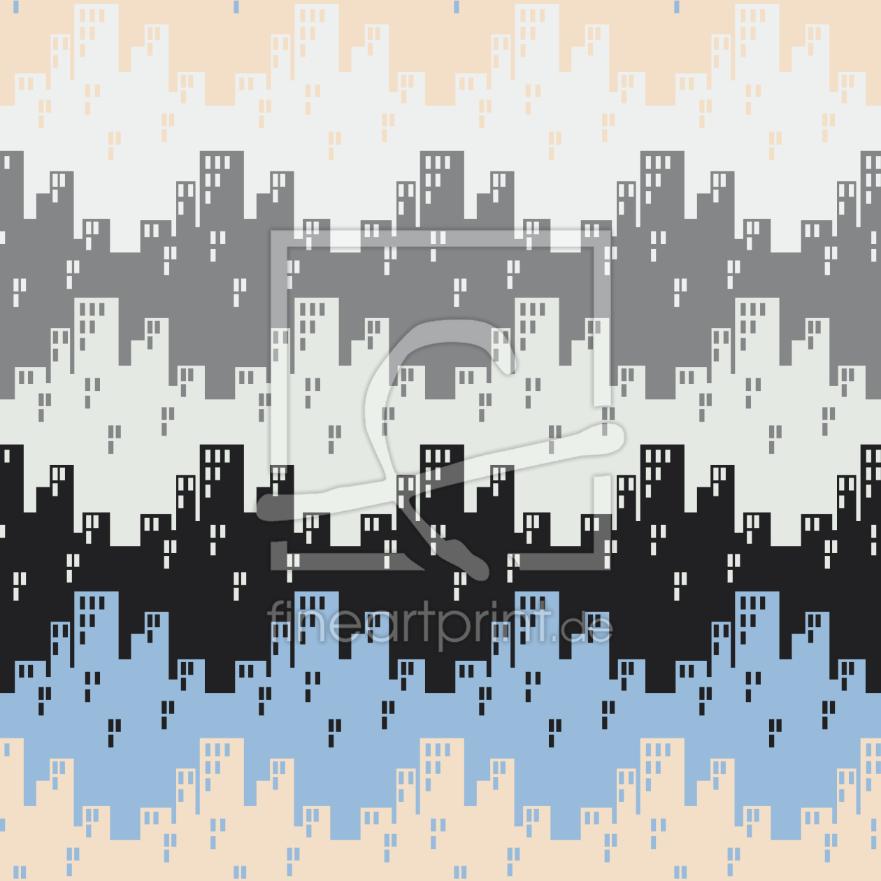 Bild-Nr.: 9005777 Zickzack Metropolen Im Winter erstellt von patterndesigns-com