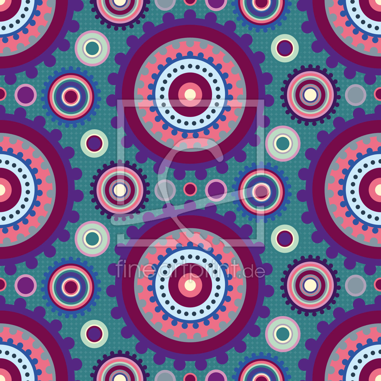 Bild-Nr.: 9005790 Florale Zahnrad Kreise erstellt von patterndesigns-com