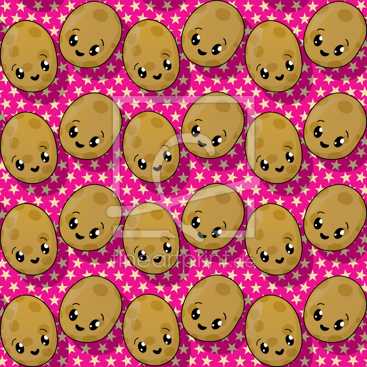 Bild-Nr.: 9005804 Die Kleinen Kawaii Kartoffeln erstellt von patterndesigns-com