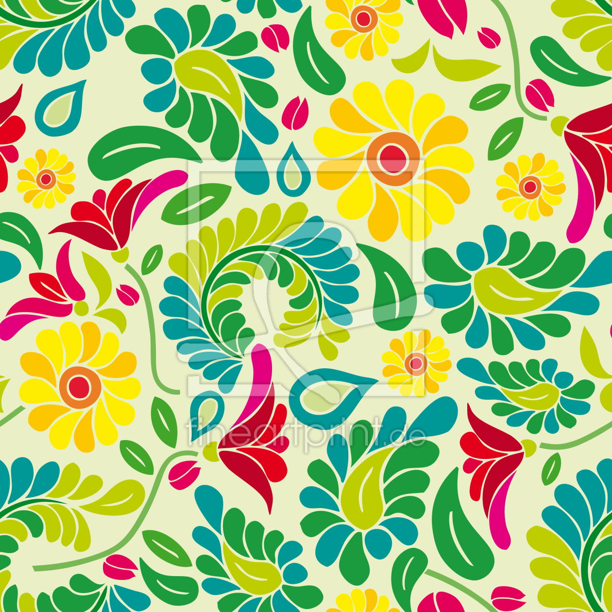 Bild-Nr.: 9005849 Polnischer Blumen Traum erstellt von patterndesigns-com