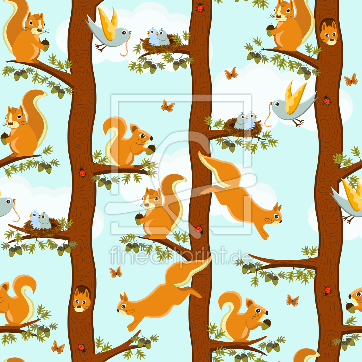 Bild-Nr.: 9005907 Eichhörnchen Party erstellt von patterndesigns-com