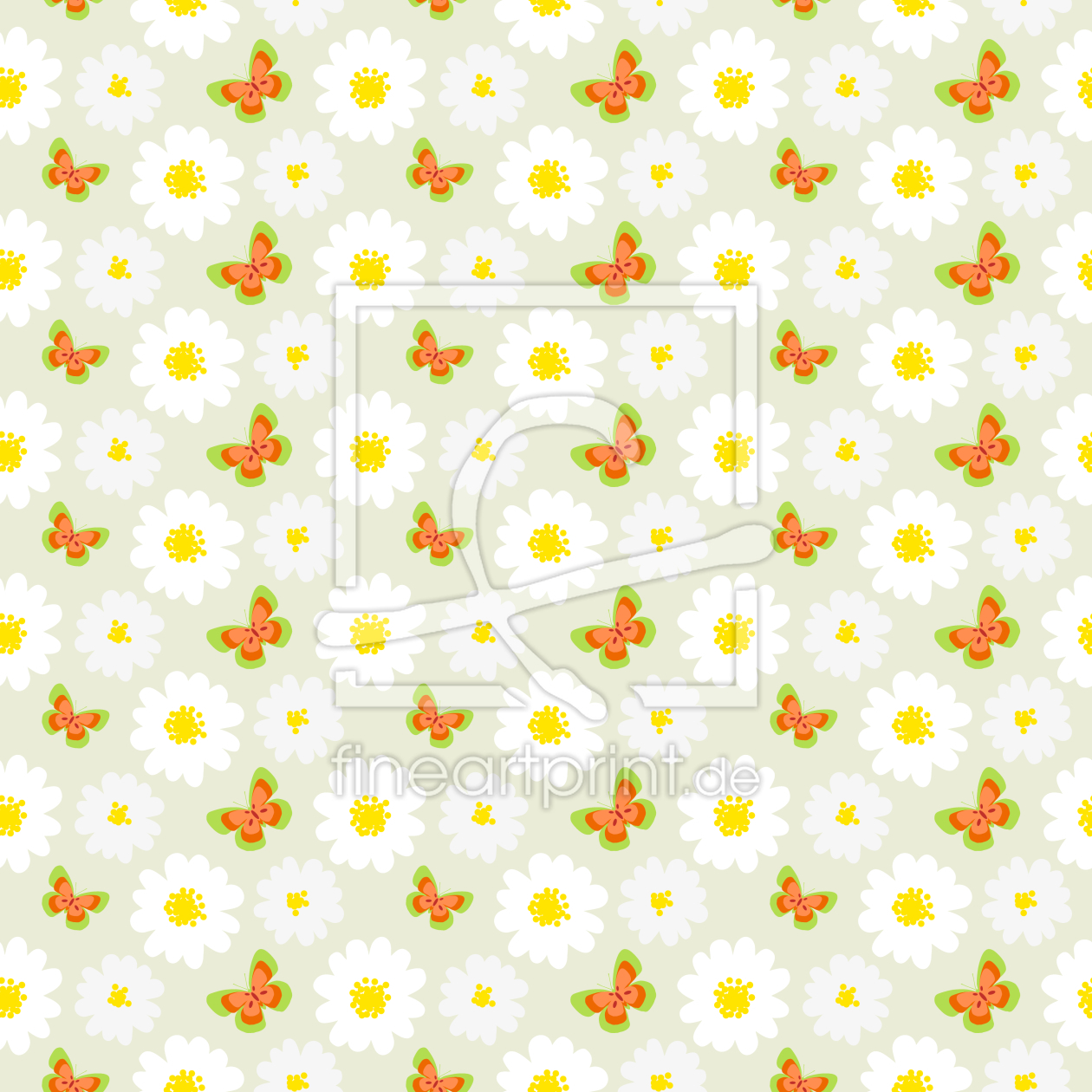 Bild-Nr.: 9005911 Schmetterlinge Tanzen mit Blumen erstellt von patterndesigns-com