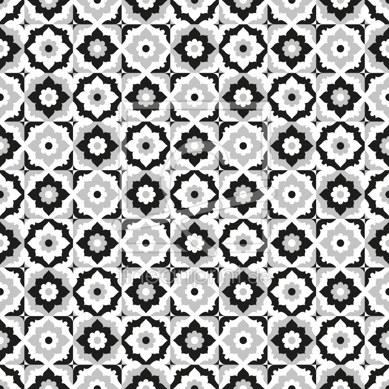 Bild-Nr.: 9005924 Floraler Fliesen Mix erstellt von patterndesigns-com