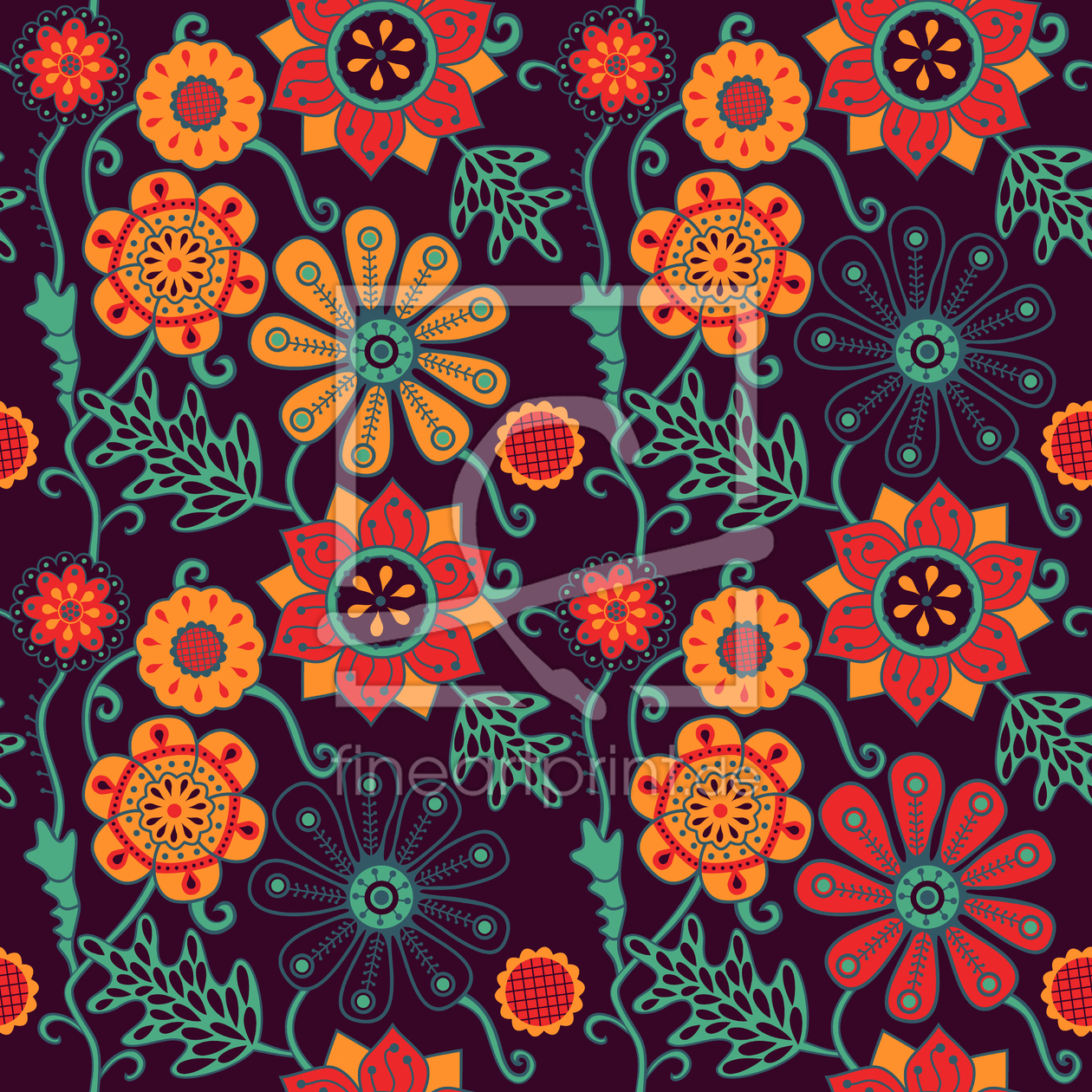 Bild-Nr.: 9005940 Nachts In Irinas Garten erstellt von patterndesigns-com