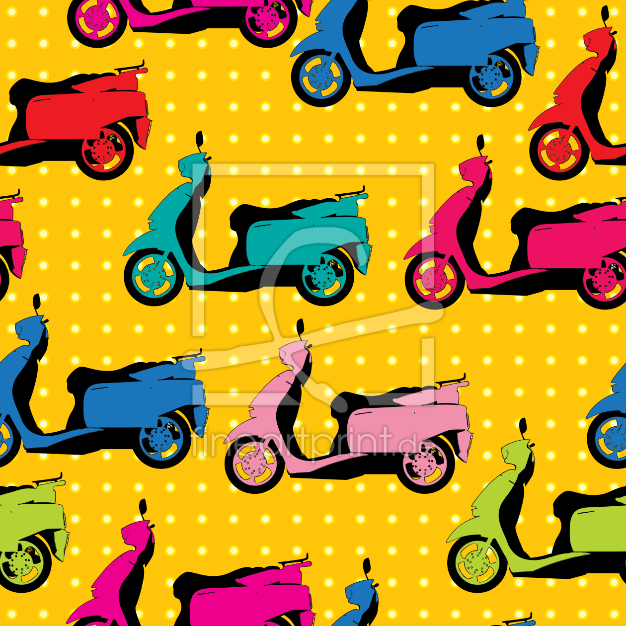 Bild-Nr.: 9005952 Motorroller Und Polkadot erstellt von patterndesigns-com