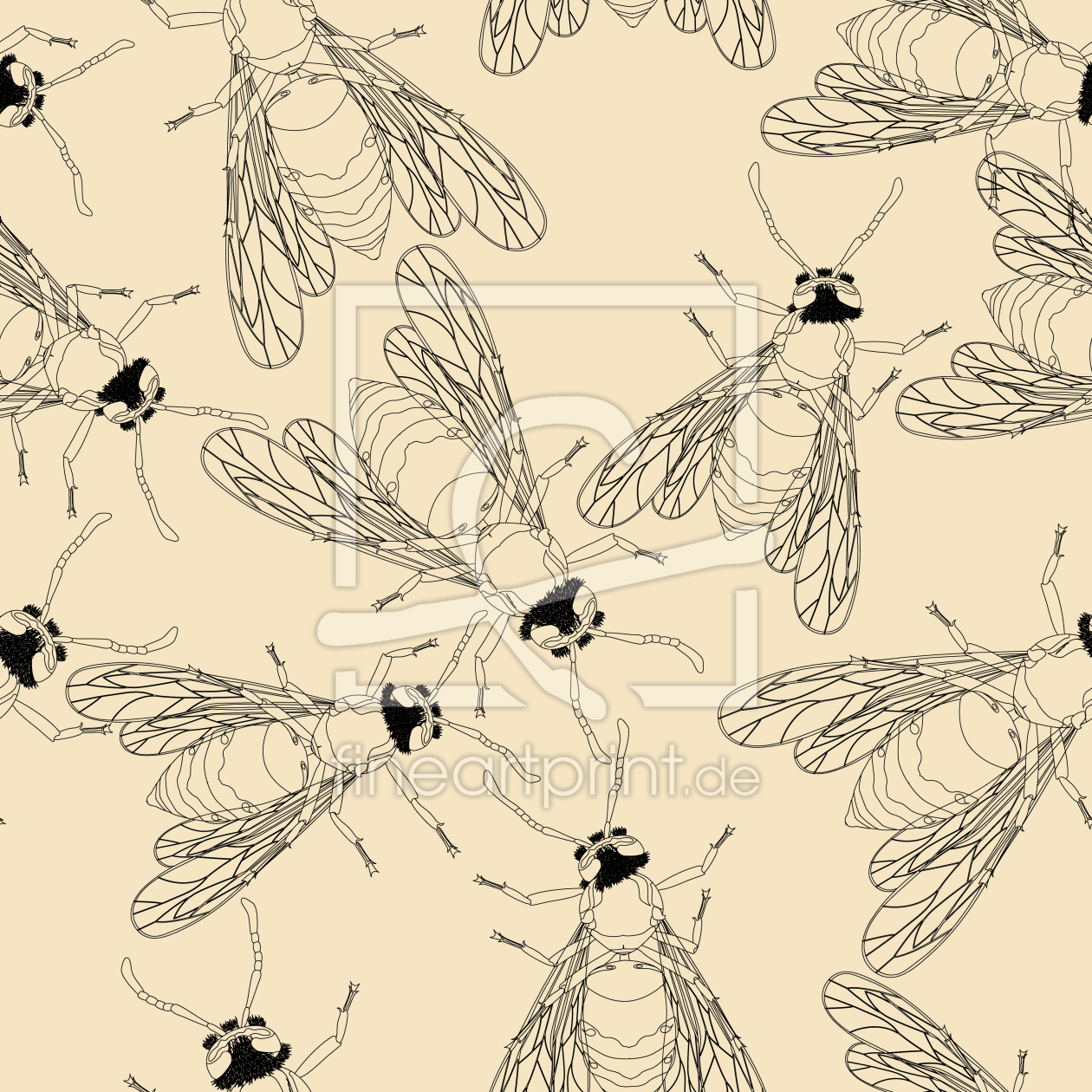 Bild-Nr.: 9006017 Lebhafte Bienchen erstellt von patterndesigns-com