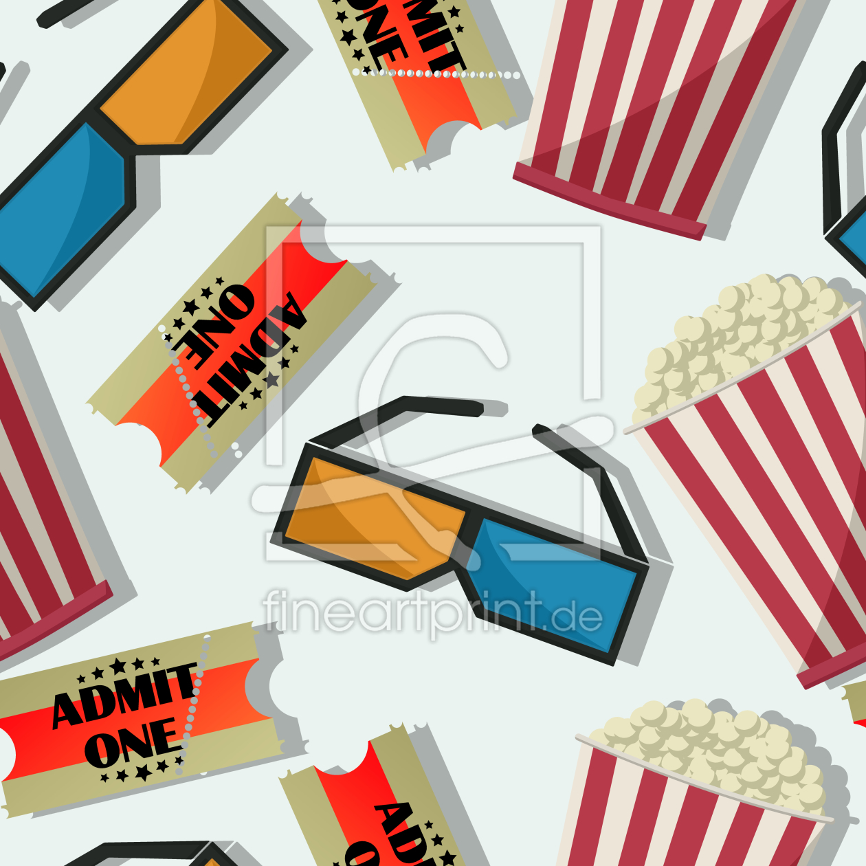 Bild-Nr.: 9006023 Popcorn Im 3D Kino erstellt von patterndesigns-com