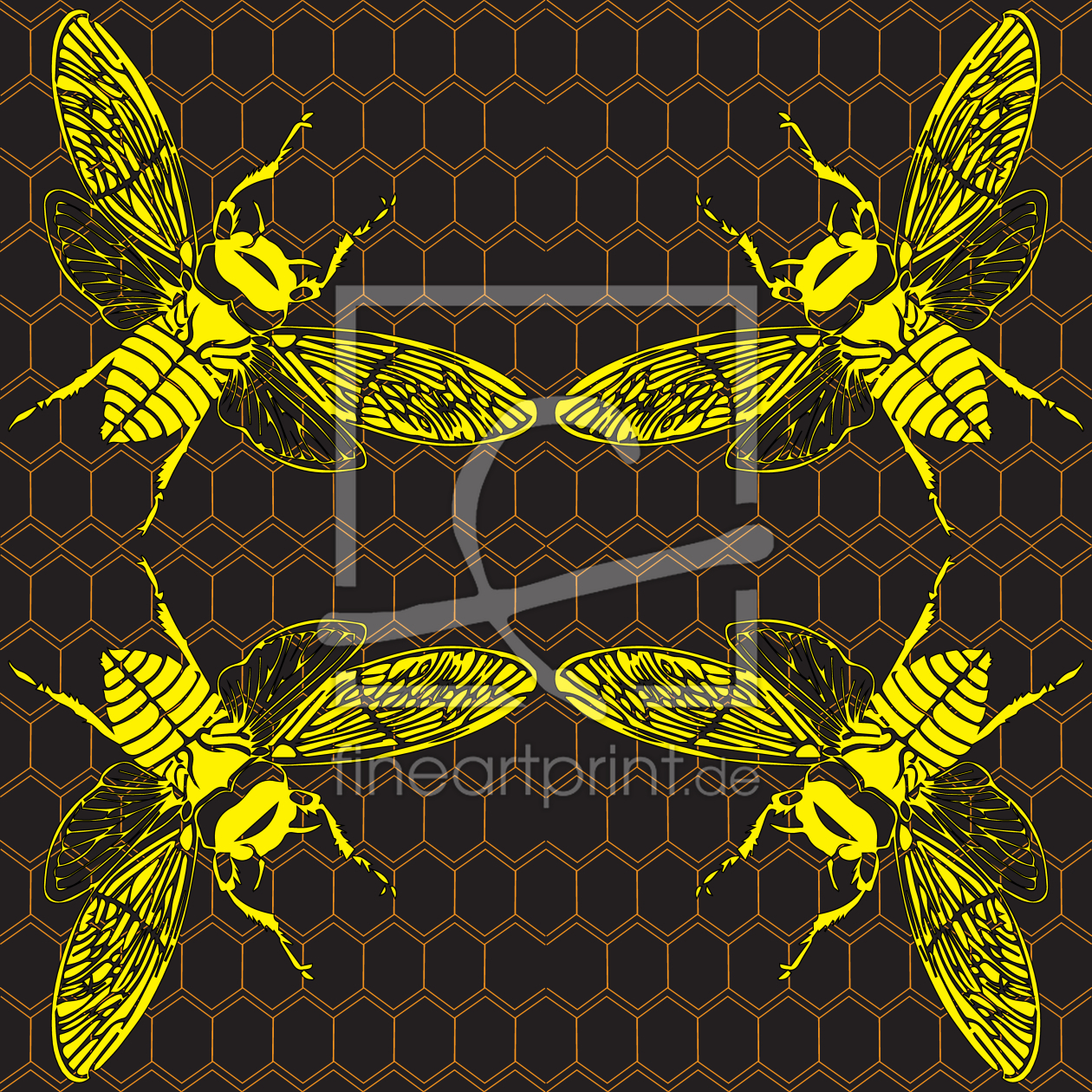 Bild-Nr.: 9006239 Honig Bienchen erstellt von patterndesigns-com