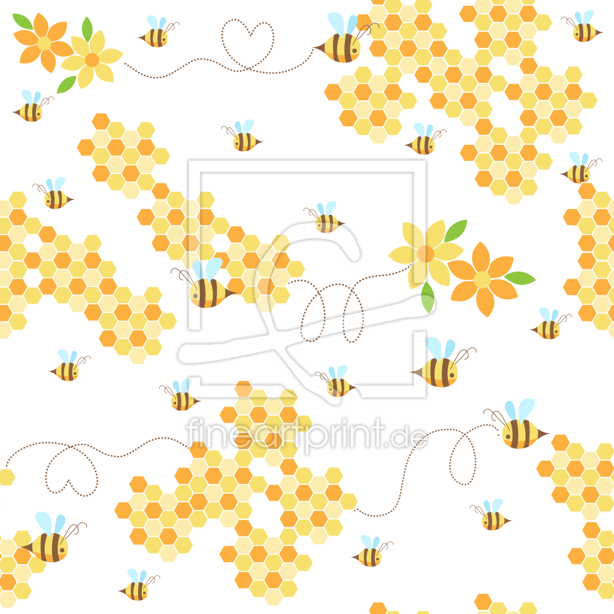 Bild-Nr.: 9006282 Bienchen Lieben Waben erstellt von patterndesigns-com