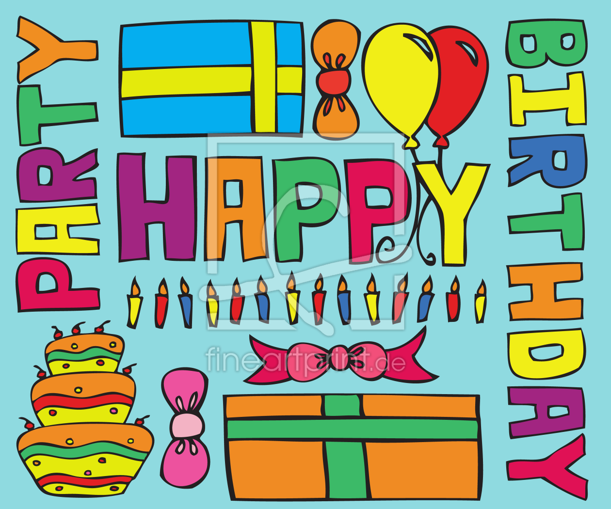 Bild-Nr.: 9006299 Happy Birthday Party erstellt von patterndesigns-com