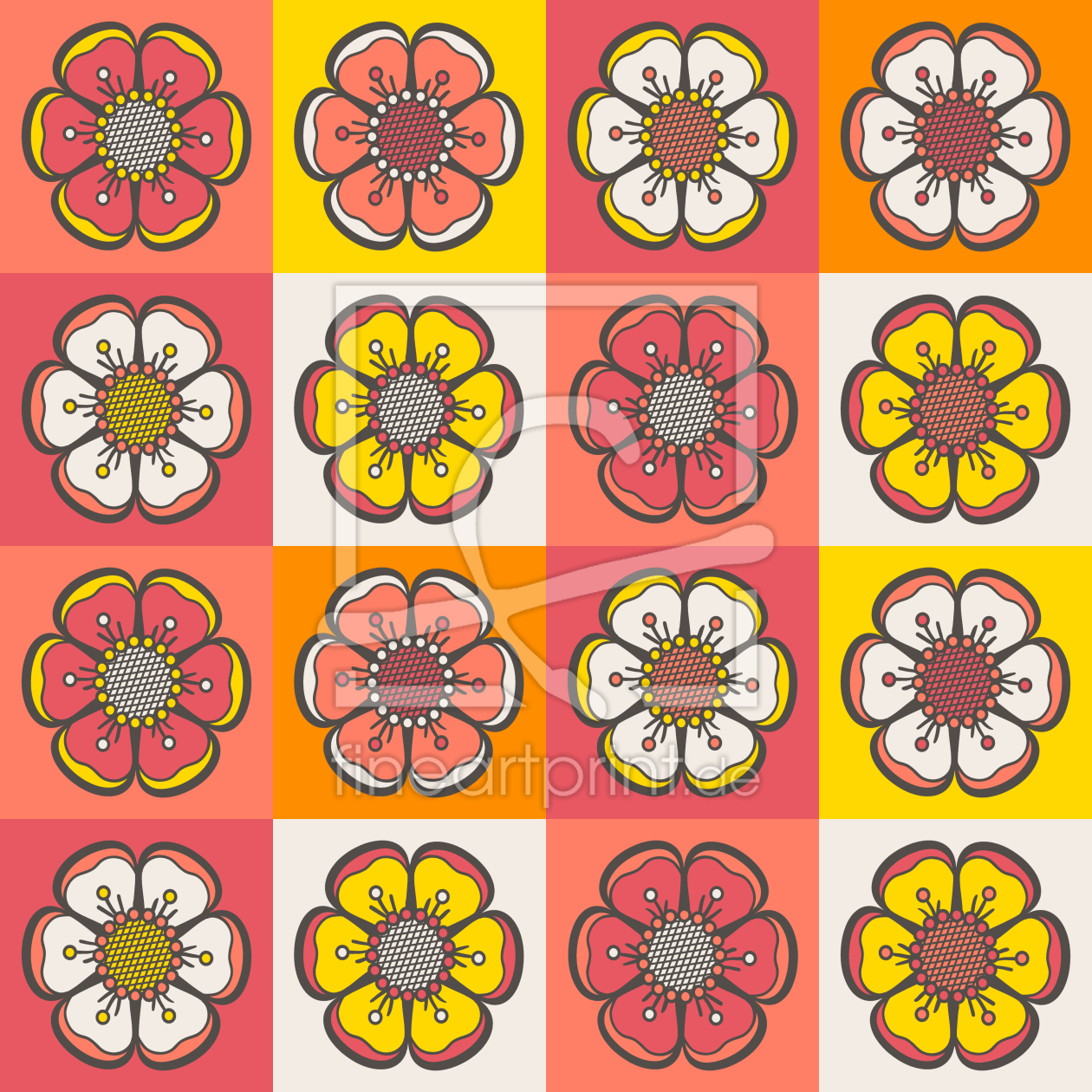 Bild-Nr.: 9006309 Böhmisches Blumen Patchwork erstellt von patterndesigns-com
