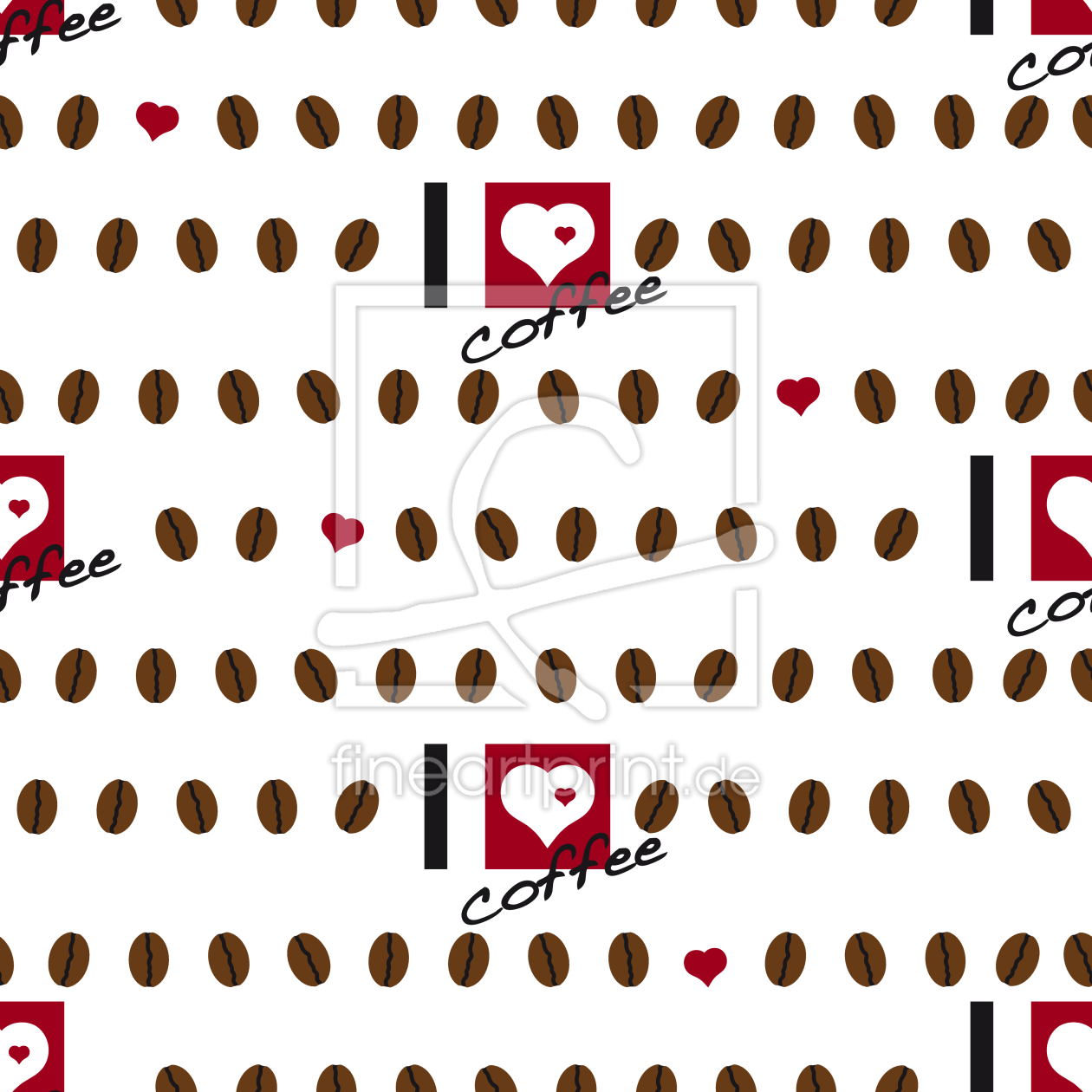 Bild-Nr.: 9006373 I Love Coffee erstellt von patterndesigns-com