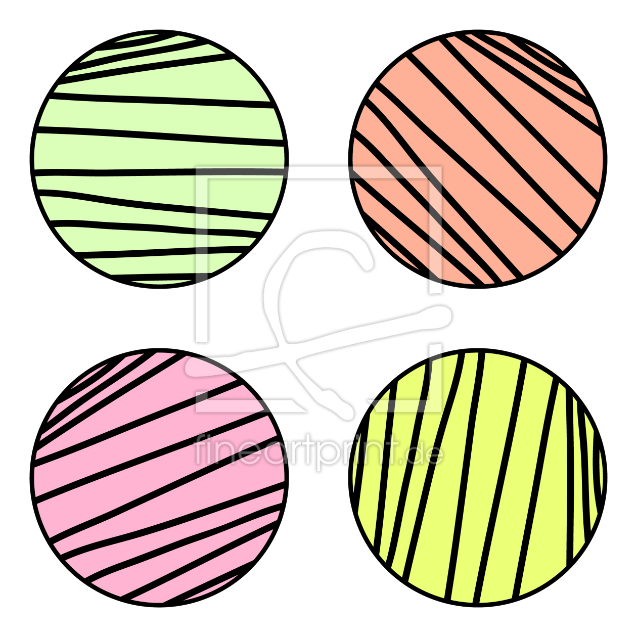 Bild-Nr.: 9006442 Gestreifte Kreise erstellt von patterndesigns-com