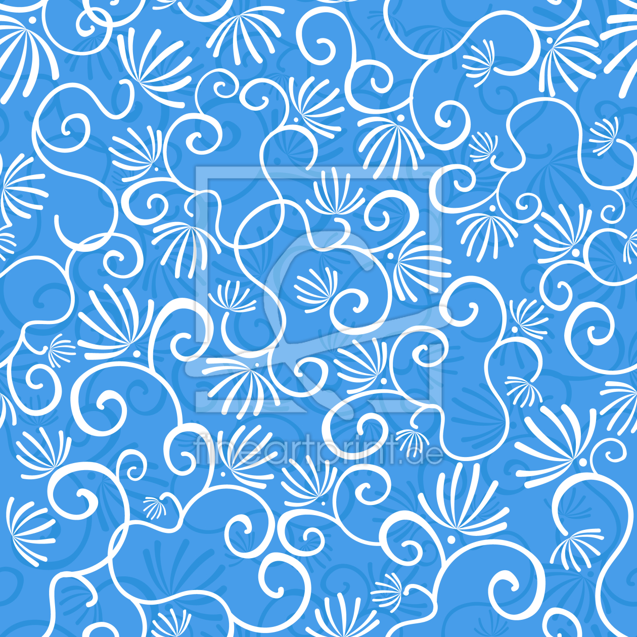Bild-Nr.: 9006470 Schnörkel Mit Blumen erstellt von patterndesigns-com