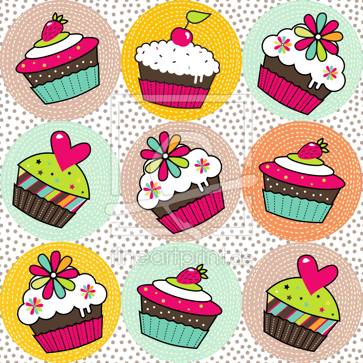 Bild-Nr.: 9006487 Cupcake Variationen erstellt von patterndesigns-com