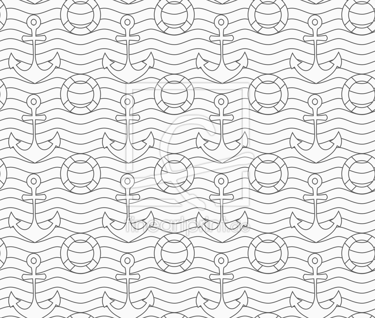 Bild-Nr.: 9006990 Anker und Rettungsring erstellt von patterndesigns-com