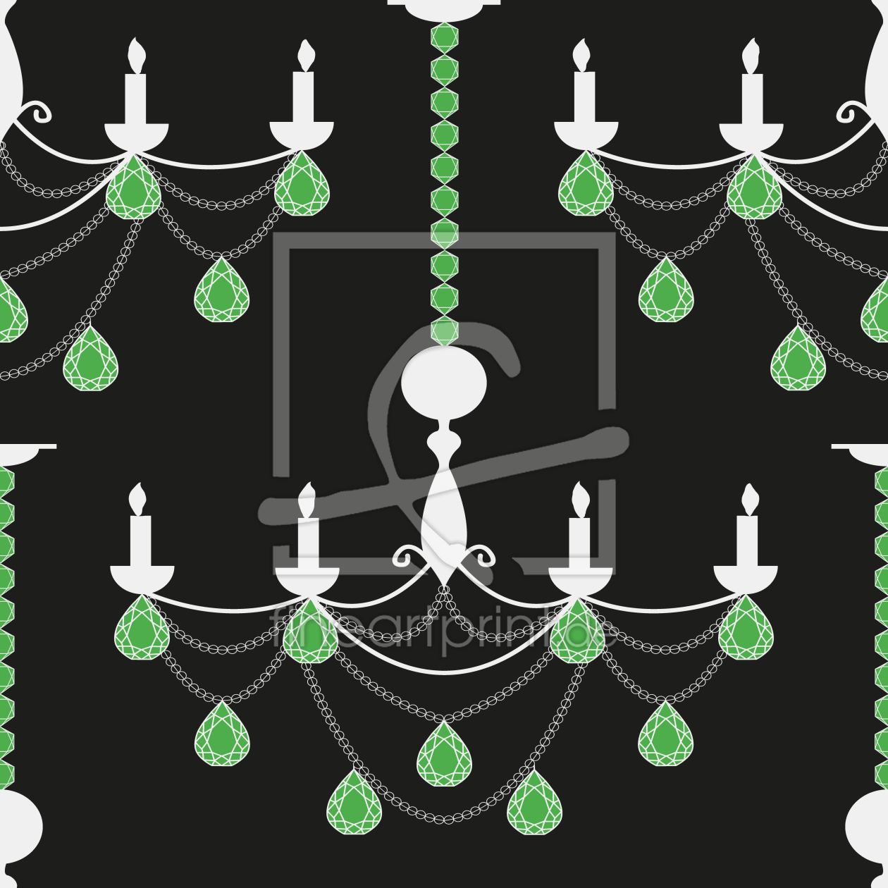 Bild-Nr.: 9007018 Smaragd Kronleuchter erstellt von patterndesigns-com