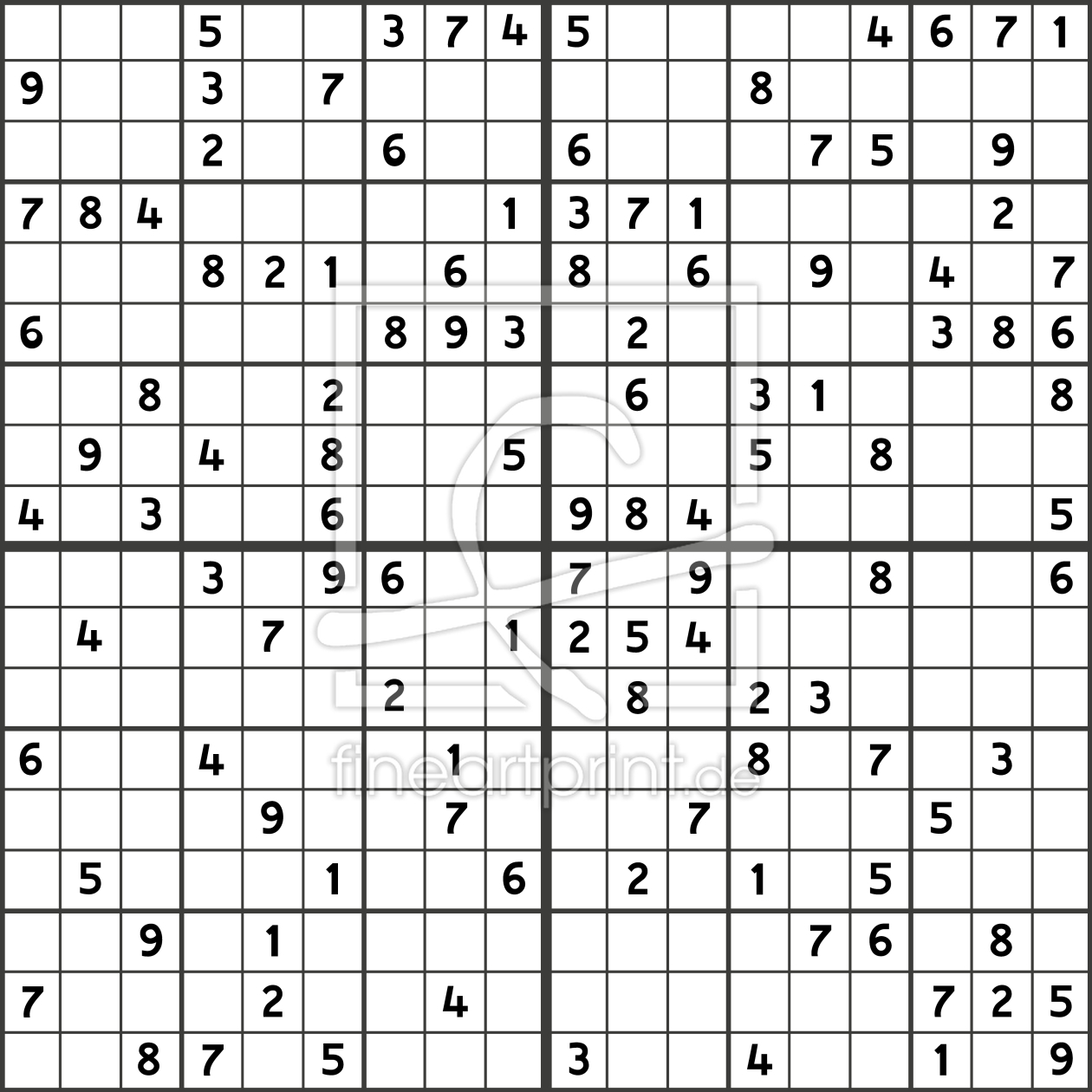 Bild-Nr.: 9007086 Sudoku erstellt von patterndesigns-com