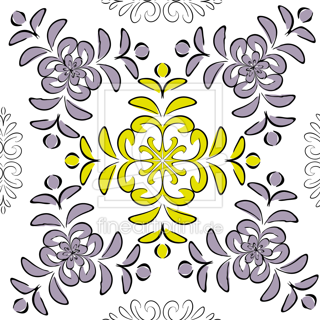 Bild-Nr.: 9007114 Florale Geometrie erstellt von patterndesigns-com