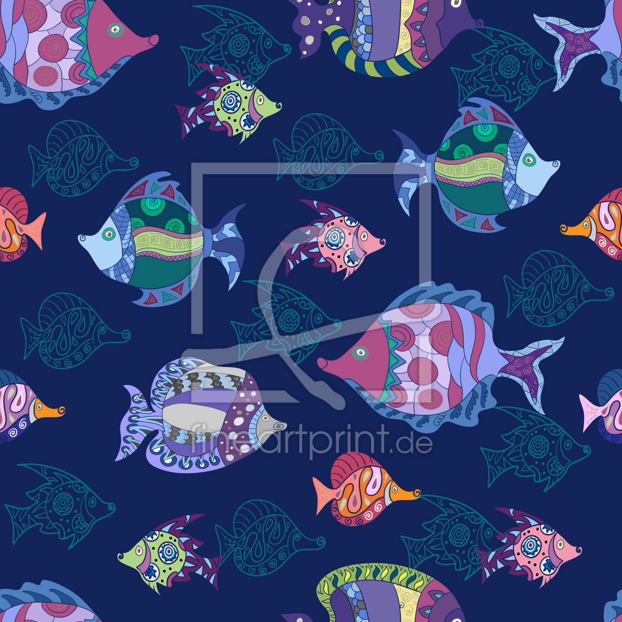 Bild-Nr.: 9007148 Fisch Parade erstellt von patterndesigns-com