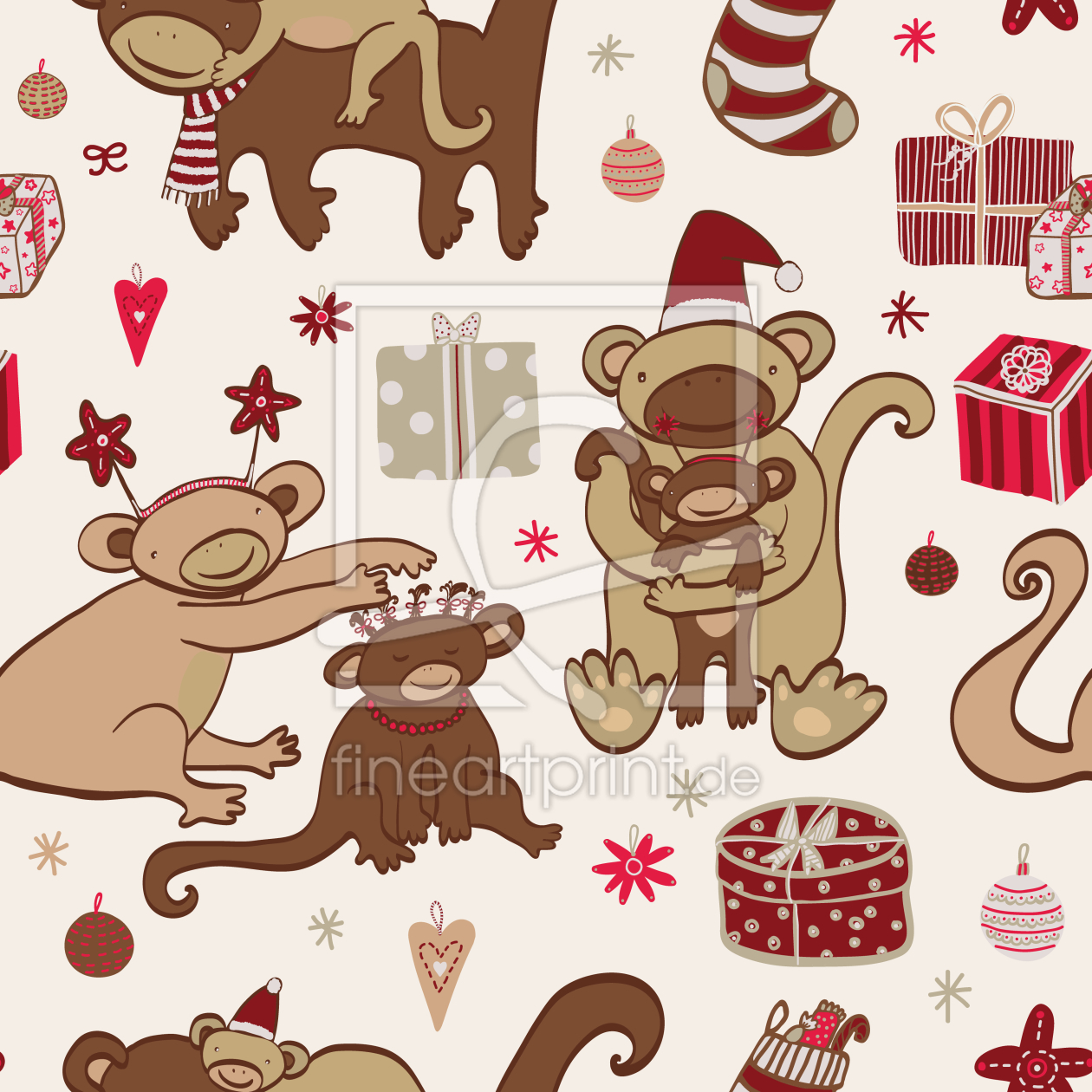 Bild-Nr.: 9007201 Affige Weihnachten erstellt von patterndesigns-com