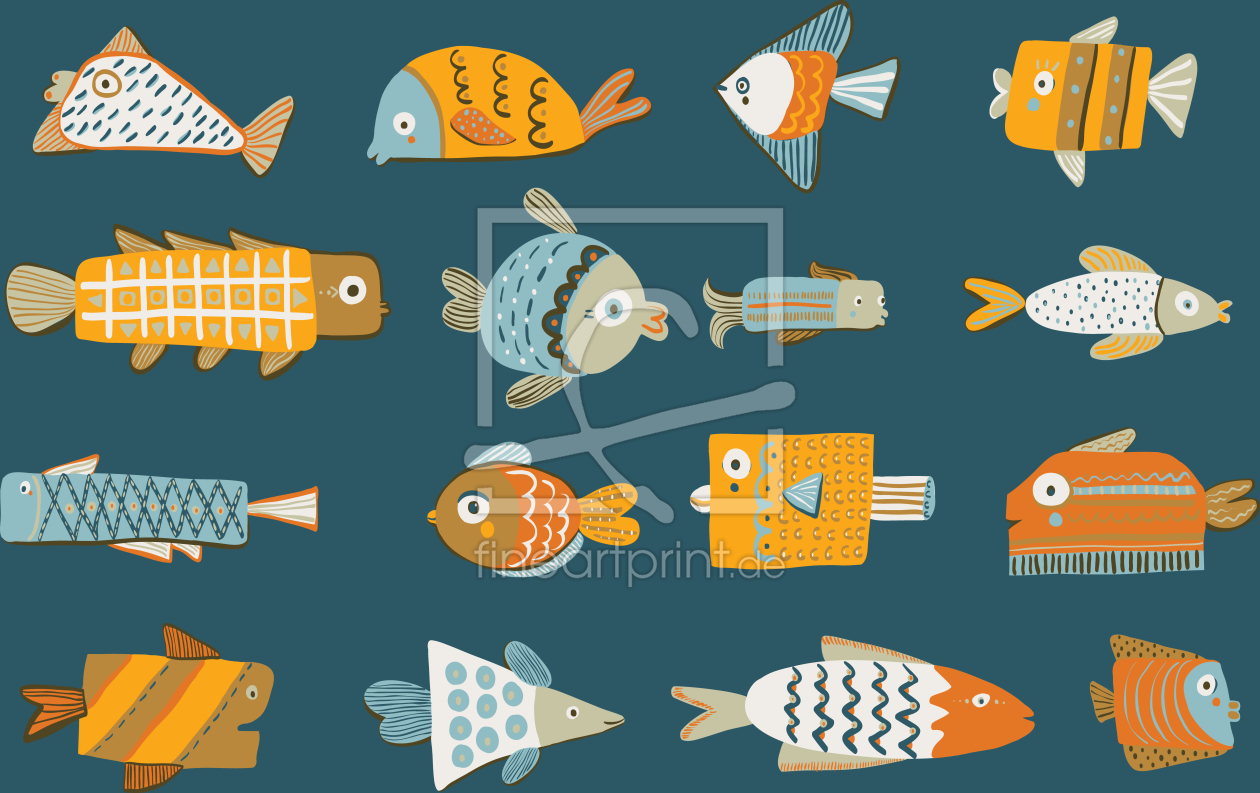 Bild-Nr.: 9007214 Lustige Fische erstellt von patterndesigns-com