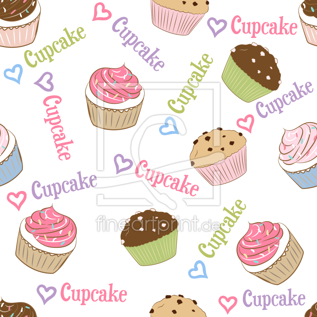 Bild-Nr.: 9007224 Ich Liebe Cupcakes erstellt von patterndesigns-com