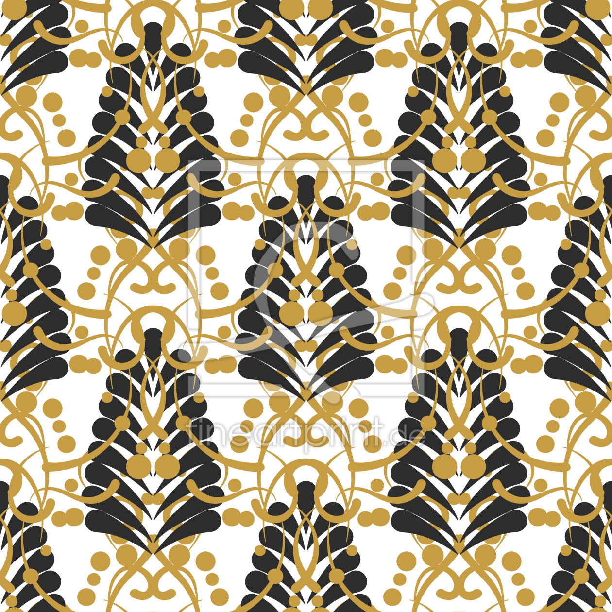 Bild-Nr.: 9007232 Damast Blatt erstellt von patterndesigns-com