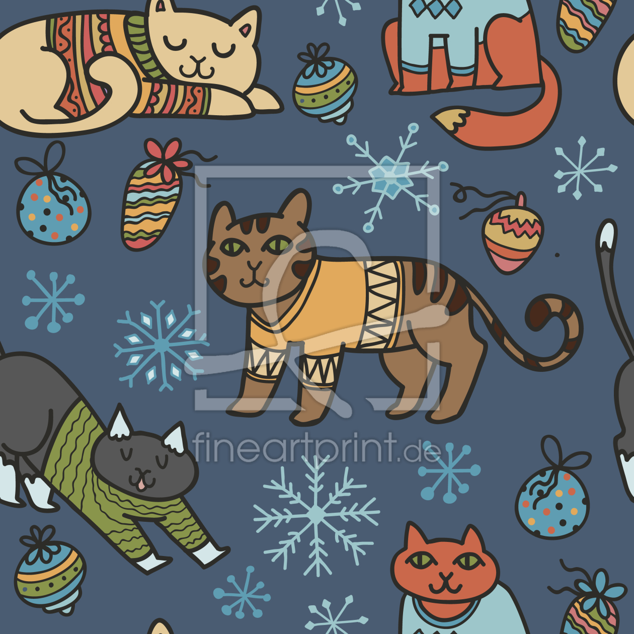 Bild-Nr.: 9007237 Weihnachtskatzen erstellt von patterndesigns-com