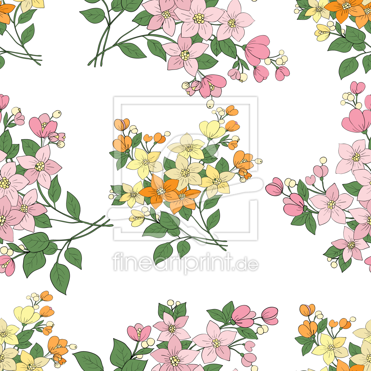 Bild-Nr.: 9007284 Mille Fleurs Aus Frankreich erstellt von patterndesigns-com