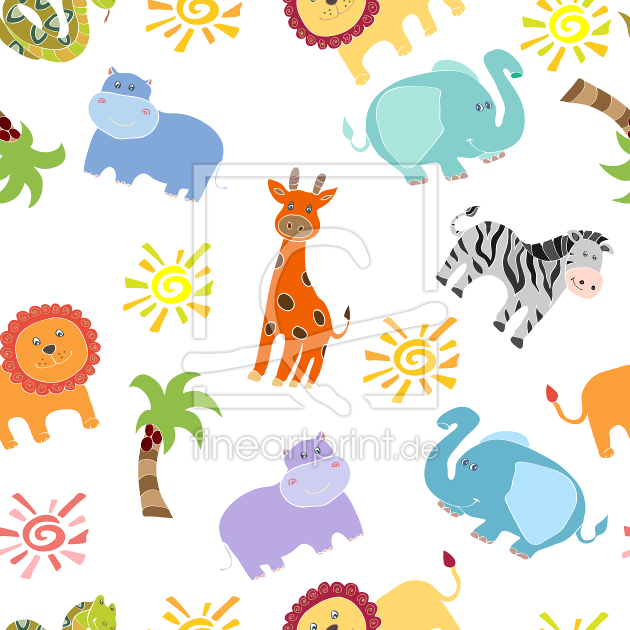 Bild-Nr.: 9007293 Afrikanische Tiere erstellt von patterndesigns-com