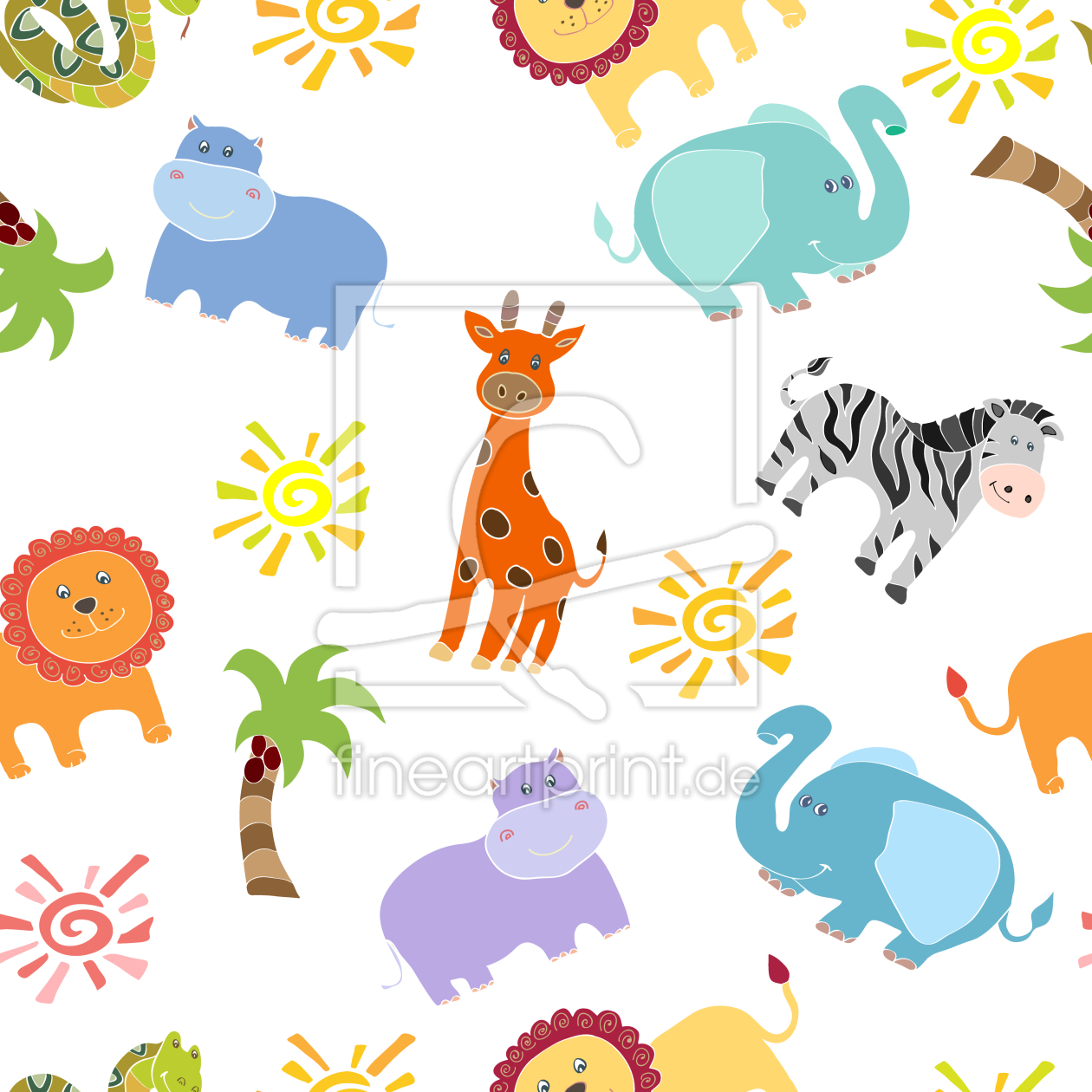 Bild-Nr.: 9007293 Afrikanische Tiere erstellt von patterndesigns-com