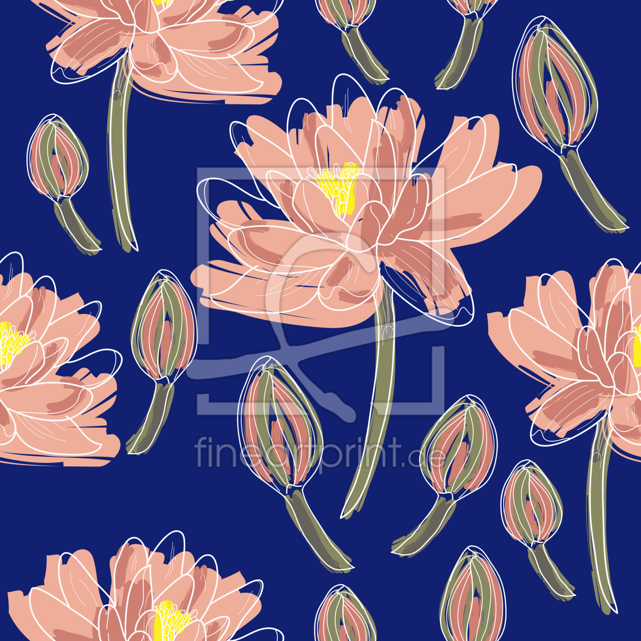 Bild-Nr.: 9007295 Lotus Blumen Tanz erstellt von patterndesigns-com