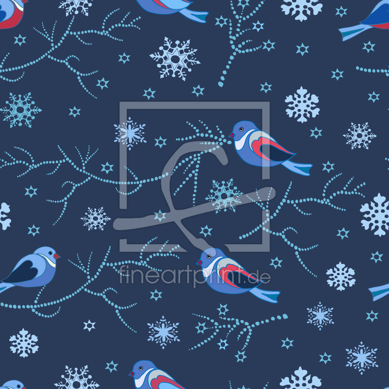 Bild-Nr.: 9007296 Vögel Im Winter erstellt von patterndesigns-com