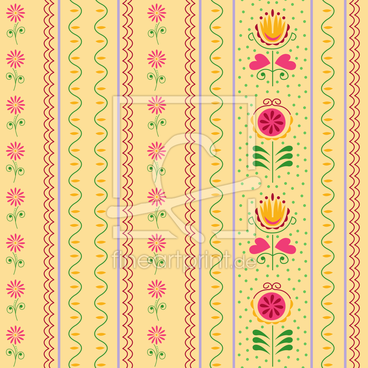 Bild-Nr.: 9007315 Röschen und Tulpen erstellt von patterndesigns-com