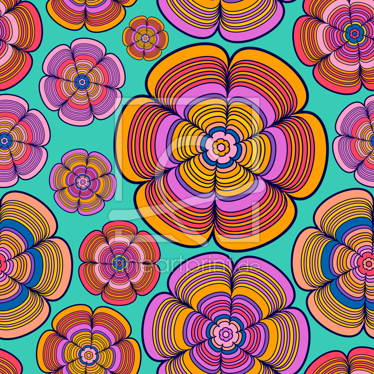 Bild-Nr.: 9007325 Funky Flower Power erstellt von patterndesigns-com